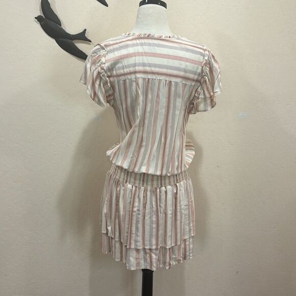 Paige Cristina Striped Mini Dress ~ Ecru / Multi ~ S ~ Revolve - Picture 6 of 13